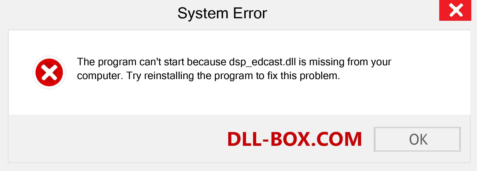  dsp_edcast.dll file is missing?. Download for Windows 7, 8, 10 - Fix  dsp_edcast dll Missing Error on Windows, photos, images